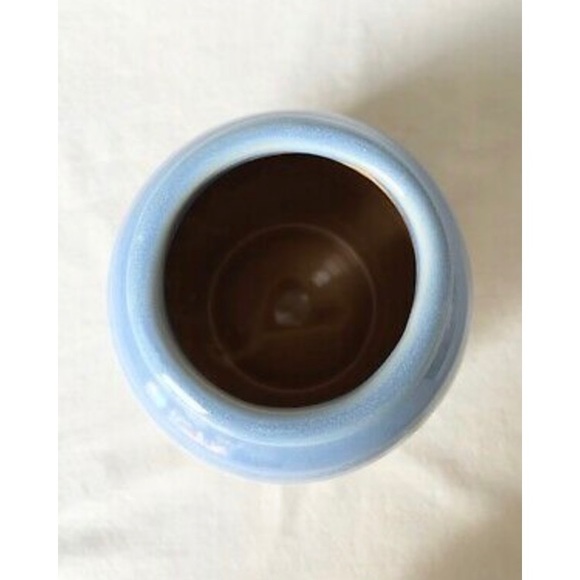 Rustic minimalist speckled egg blue ceramic vase - Picture 10 of 12